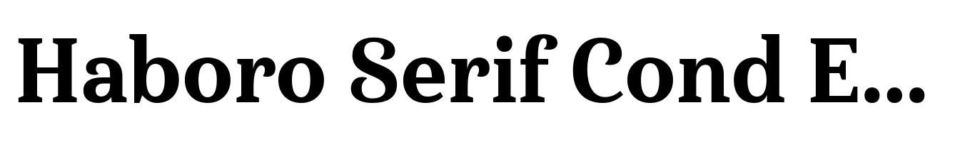 Haboro Serif Cond Ex Bold